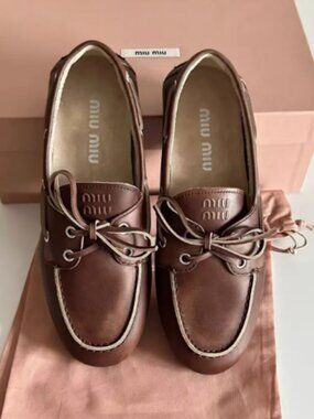 Miu Miu Brown Loafers